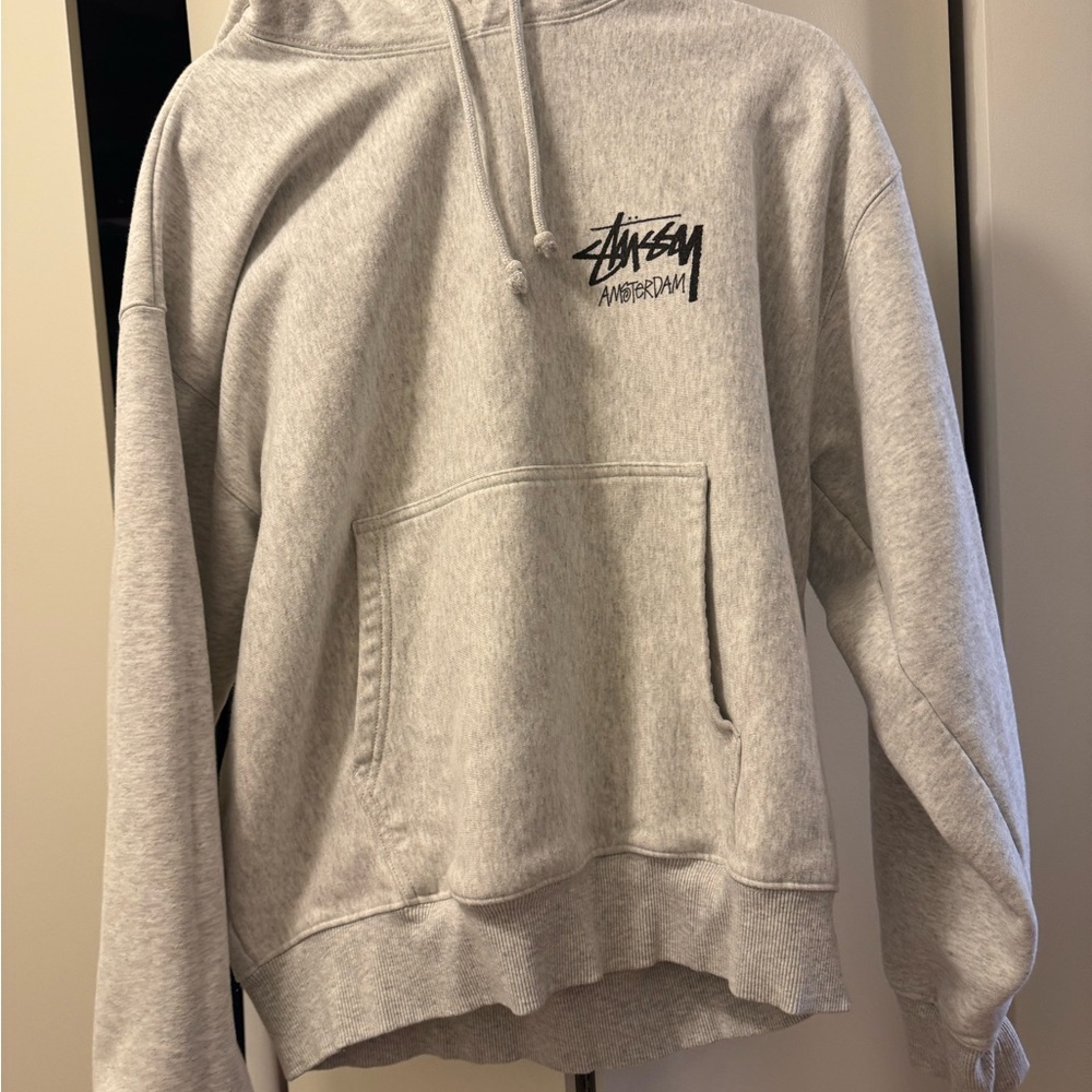 Stussy Light Gray Pullover Hoodie